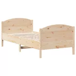 tömör fenyőfa ágy matrac nélkül 75 x 190 cm