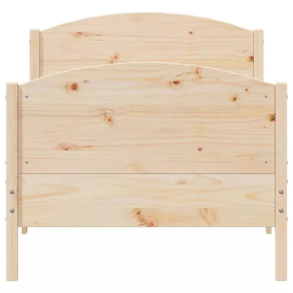tömör fenyőfa ágy matrac nélkül 75 x 190 cm