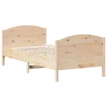 tömör fenyőfa ágy matrac nélkül 75 x 190 cm