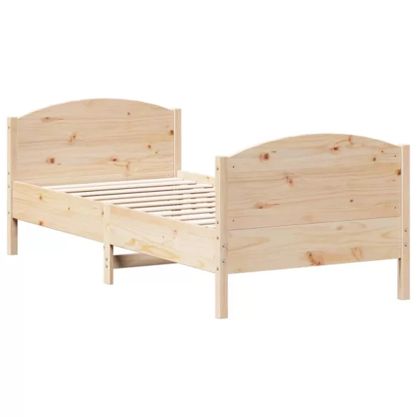 tömör fenyőfa ágy matrac nélkül 75 x 190 cm