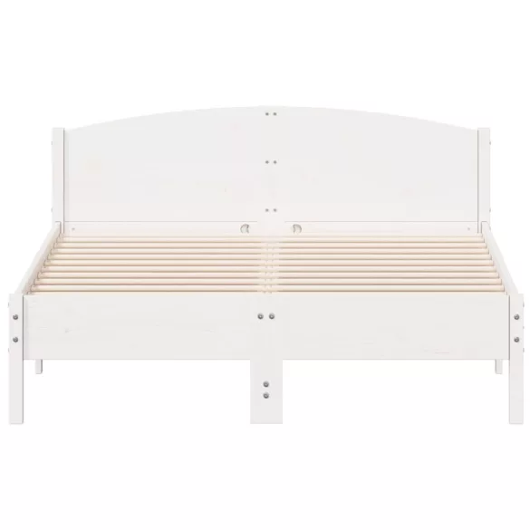 fehér tömör fenyőfa ágy matrac nélkül 140 x 200 cm