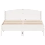 fehér tömör fenyőfa ágy matrac nélkül 120 x 200 cm