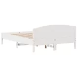 fehér tömör fenyőfa ágy matrac nélkül 120 x 200 cm