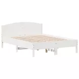 fehér tömör fenyőfa ágy matrac nélkül 140x190 cm