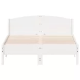 fehér tömör fenyőfa ágy matrac nélkül 140x190 cm