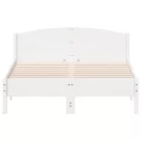 fehér tömör fenyőfa ágy matrac nélkül 135 x 190 cm