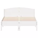 fehér tömör fenyőfa ágy matrac nélkül 120 x 190 cm