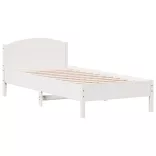fehér tömör fenyőfa ágy matrac nélkül 100 x 200 cm