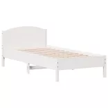 fehér tömör fenyőfa ágy matrac nélkül 90 x 200 cm