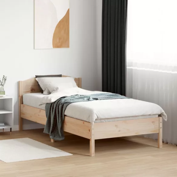 tömör fenyőfa ágy matrac nélkül 75 x 190 cm