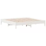 fehér tömör fenyőfa ágy matrac nélkül 200 x 200 cm