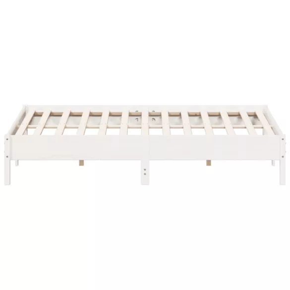 fehér tömör fenyőfa ágy matrac nélkül 200 x 200 cm