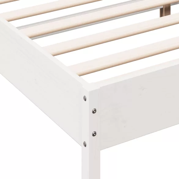 fehér tömör fenyőfa ágy matrac nélkül 200 x 200 cm