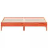 viaszbarna tömör fenyőfa ágy matrac nélkül 200 x 200 cm