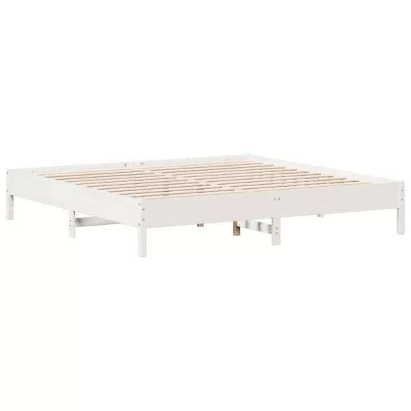 fehér tömör fenyőfa ágy matrac nélkül 180 x 200 cm