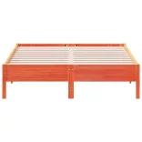 viaszbarna tömör fenyőfa ágy matrac nélkül 160 x 200 cm