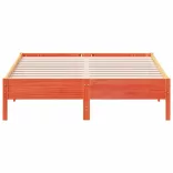 viaszbarna tömör fenyőfa ágy matrac nélkül 150 x 200 cm