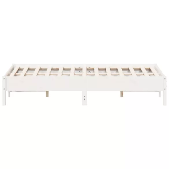 fehér tömör fenyőfa ágy matrac nélkül 140 x 200 cm