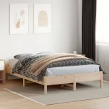 tömör fenyőfa ágykeret ágy matrac nélkül 120 x 200 cm