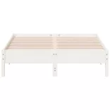 fehér tömör fenyőfa ágy matrac nélkül 120 x 200 cm