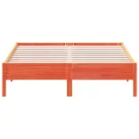 viaszbarna tömör fenyőfa ágy matrac nélkül 120 x 200 cm