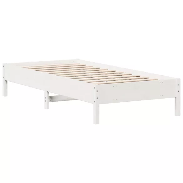 fehér tömör fenyőfa ágy matrac nélkül 100 x 200 cm