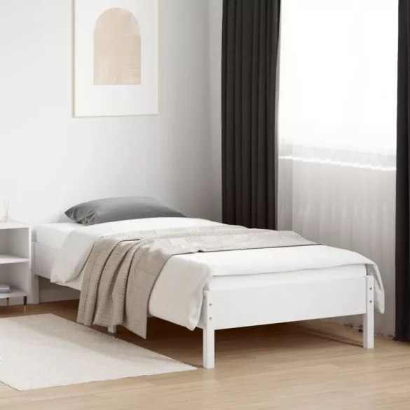 fehér tömör fenyőfa ágy matrac nélkül 90 x 200 cm