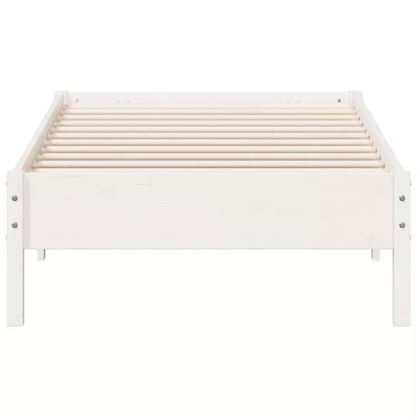 fehér tömör fenyőfa ágy matrac nélkül 90 x 200 cm