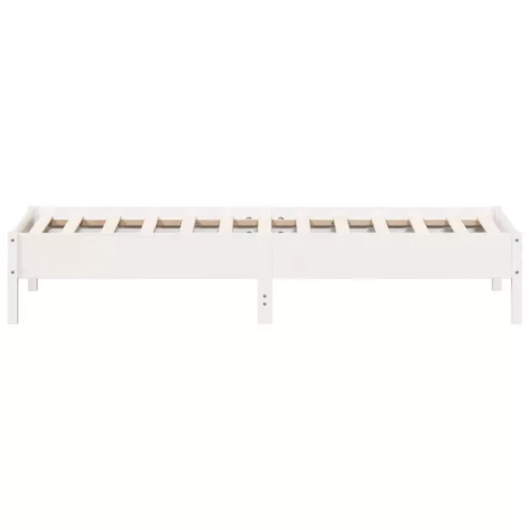 fehér tömör fenyőfa ágy matrac nélkül 90 x 200 cm