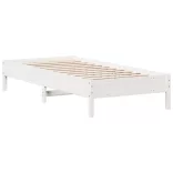 fehér tömör fenyőfa ágy matrac nélkül 90 x 200 cm