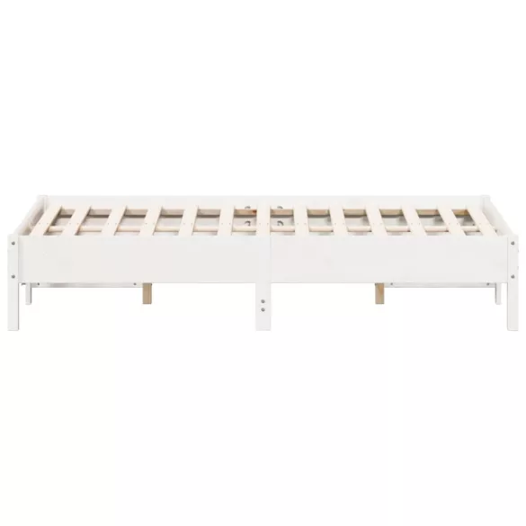 fehér tömör fenyőfa ágy matrac nélkül 140x190 cm