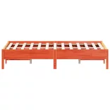 viaszbarna tömör fenyőfa ágy matrac nélkül 135 x 190 cm