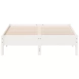 fehér tömör fenyőfa ágy matrac nélkül 120 x 190 cm