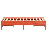 viaszbarna tömör fenyőfa ágy matrac nélkül 120 x 190 cm