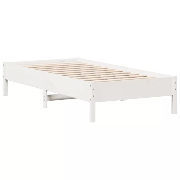 fehér tömör fenyőfa ágykeret matrac nélkül 90 x 190 cm