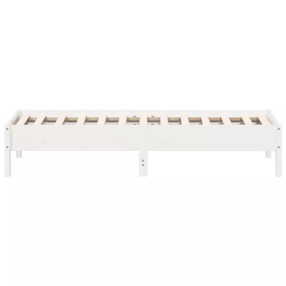 fehér tömör fenyőfa ágykeret matrac nélkül 90 x 190 cm