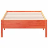 viaszbarna tömör fenyőfa ágy matrac nélkül 90 x 190 cm