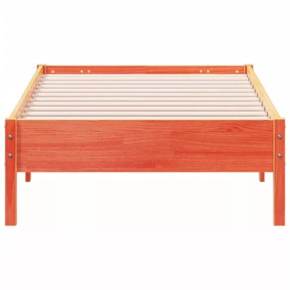 viaszbarna tömör fenyőfa ágy matrac nélkül 90 x 190 cm