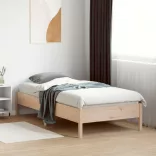 tömör fenyőfa ágy matrac nélkül 75 x 190 cm