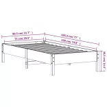 tömör fenyőfa ágy matrac nélkül 75 x 190 cm