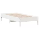 fehér tömör fenyőfa ágy matrac nélkül 75 x 190 cm