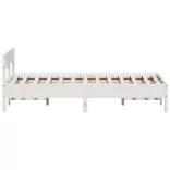 fehér tömör fenyőfa ágy matrac nélkül 120 x 200 cm