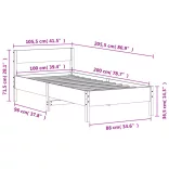 viaszbarna tömör fenyőfa ágy matrac nélkül 100 x 200 cm