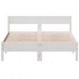 fehér tömör fenyőfa ágy matrac nélkül 140x190 cm