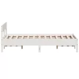 fehér tömör fenyőfa ágy matrac nélkül 140x190 cm