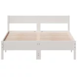 fehér tömör fenyőfa ágy matrac nélkül 120 x 190 cm