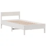 fehér tömör fenyőfa ágykeret matrac nélkül 90 x 190 cm