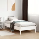 fehér tömör fenyőfa ágykeret matrac nélkül 90 x 190 cm