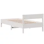 fehér tömör fenyőfa ágykeret matrac nélkül 90 x 190 cm