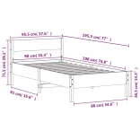 fehér tömör fenyőfa ágykeret matrac nélkül 90 x 190 cm